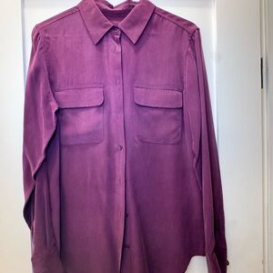 Womens 100% silk equipment blouse